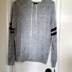Grey/Black Hooded Sweater Large #3